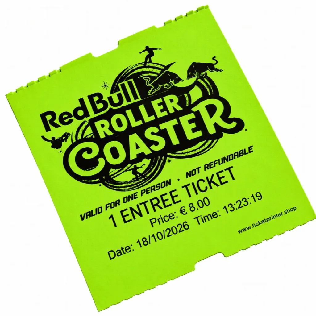 Coatcheck rol, entreetickets ‘economy’ zonder controlestrook, 14 x 550 tickets, groen