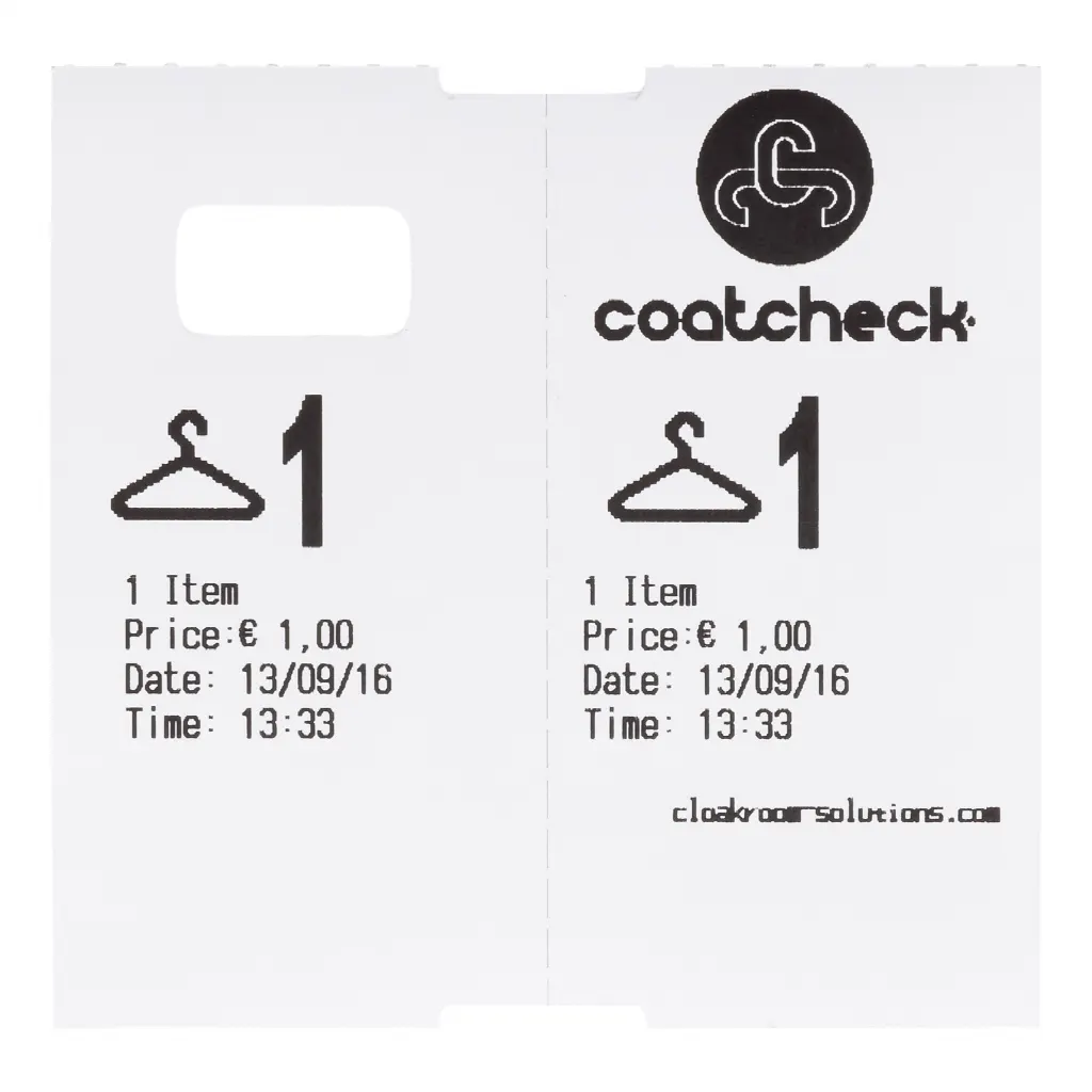 CoatCheck garderoberol, 14x 325 tickets, gemengde kleuren