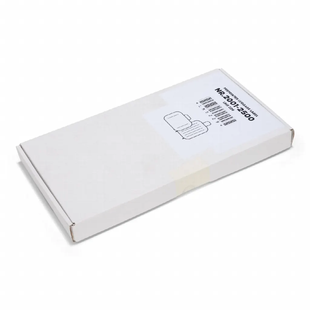 500 Bagagelabels zelfklevend, voorgeprint, serie 2001-2500