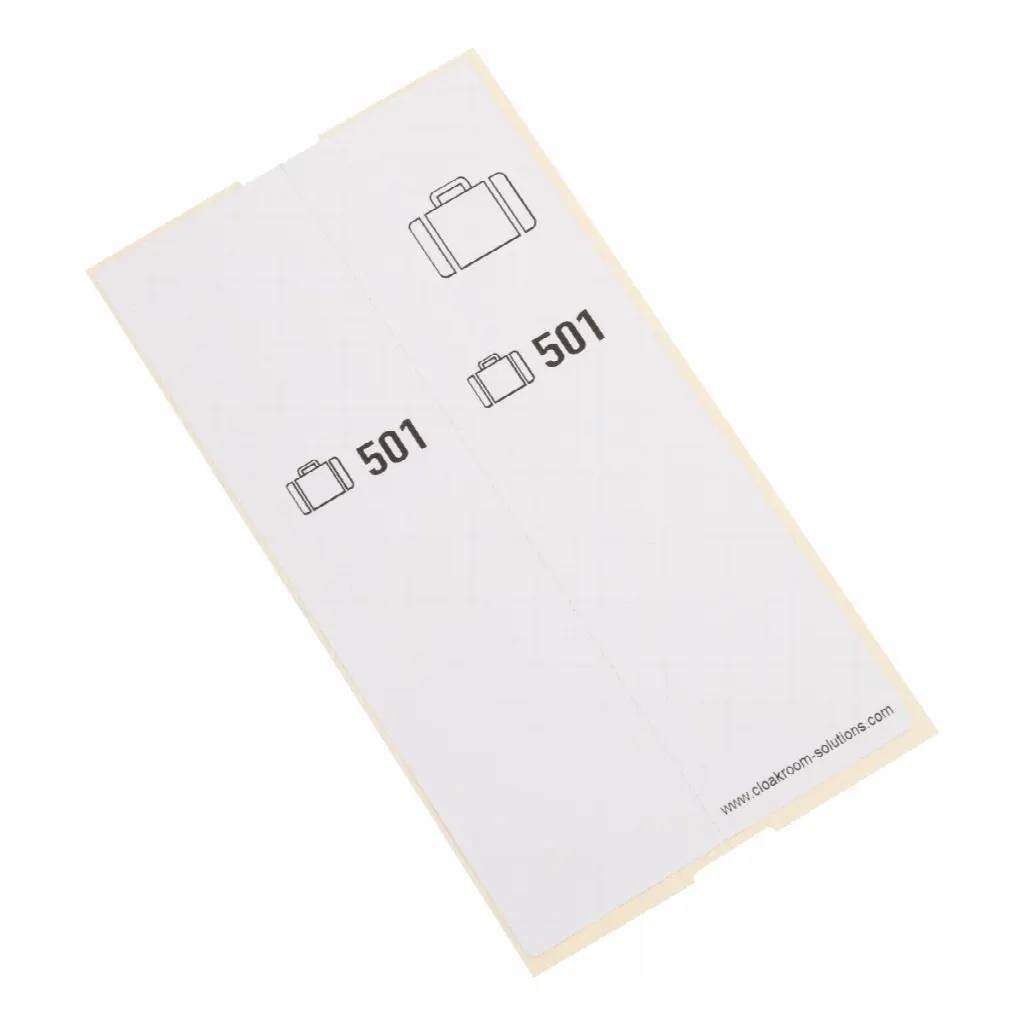 500 self-adhesive luggage tags, series 501-1000