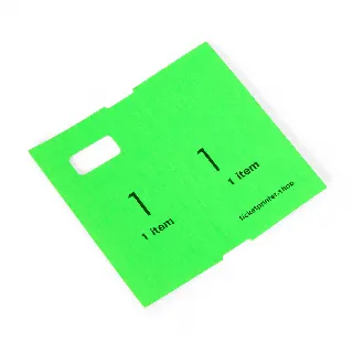 1000 voorgedrukte garderobenummers, neon groen