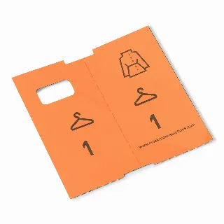 1000 voorgedrukte garderobenummers, oranje