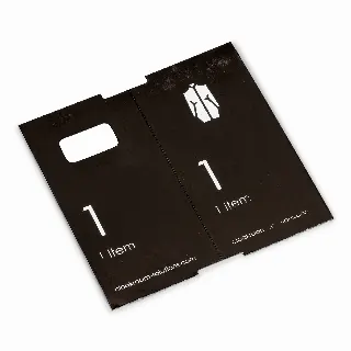 Deluxe garderobenummers, zwart met zilver, 1-500