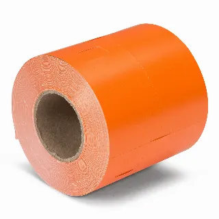 Coatcheck garderobe tickets, 14 rollen x 325 tickets, Oranje
