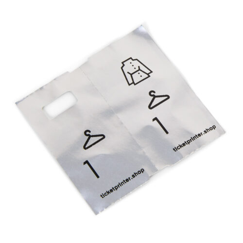 1000 voorgedrukte garderobenummers, spiegel zilver